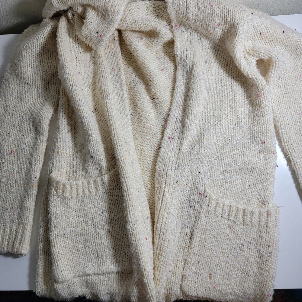 Thick Knit Long Cardigan with Front Pockets